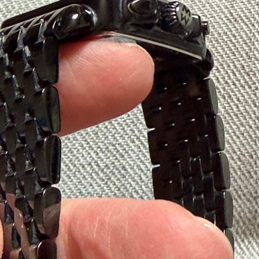 Michele Deco Diamond Chronograph Black On Black Women’s’ Watch - Picture 12 of 13